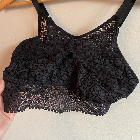 Aerie Bralette Lace Black Sports Bra - Picture 3 of 3